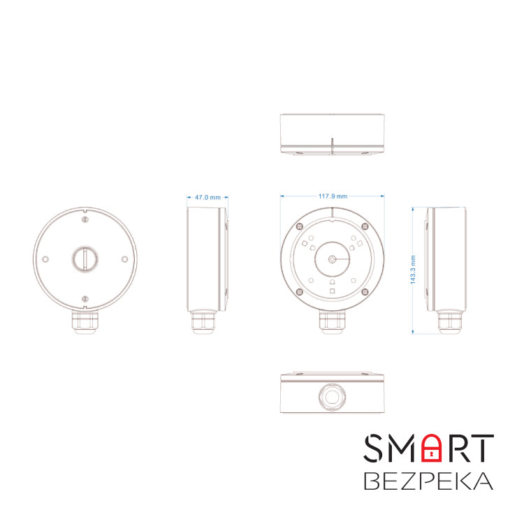 Комутаційний бокс Provision-ISR PR-JB12IP66-G з вологозахистом