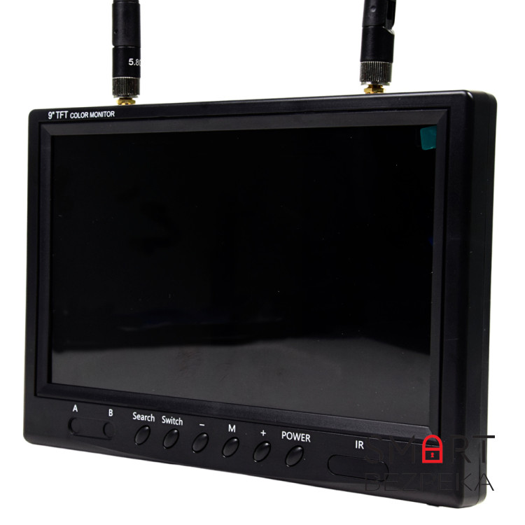 Монітор FPV LCD 9 дюймів із вбудованим приймачем 5.8 GHz для квадрокоптера
