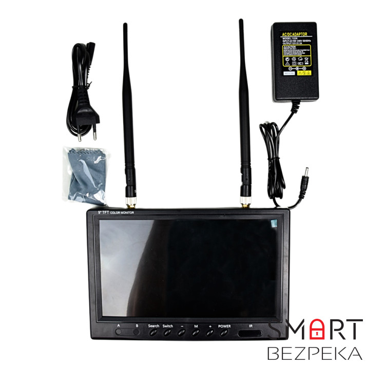 Монітор FPV LCD 9 дюймів із вбудованим приймачем 5.8 GHz для квадрокоптера