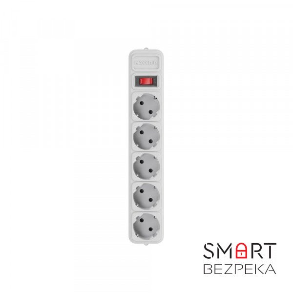 Мережевий фільтр Maxxter SPM5-G-6G, 1.8 м кабель, 5 розеток