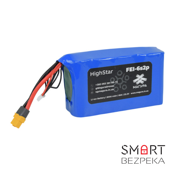 Акумулятор FEi-6S2P HighStar 8000 мА·год для FPV-дрона