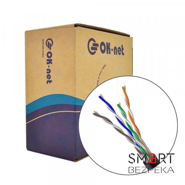 Вита пара OK-Net КПП-ВП (100) UTP кат.5е, 4х2х0.51 бухта 305м (UTP мідь зовнішній) 