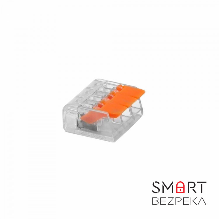 Клемма быстрого монтажа 221-413 с рычагами на 3 провода прозрачная