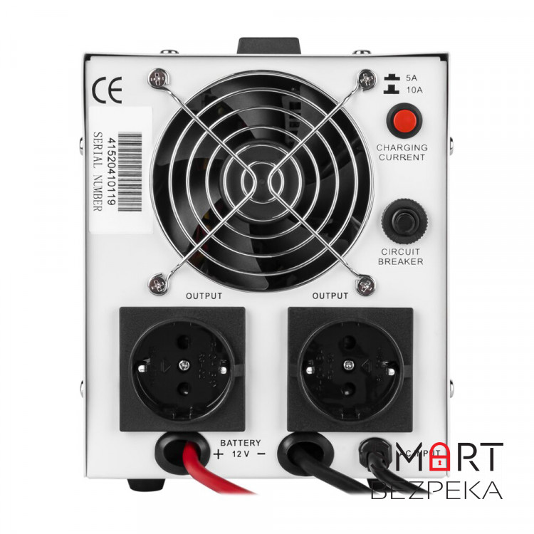 Джерело безперебійного живлення Logicpower LPY-PSW-500VA+ (350Вт) 12V 5A/10A лінійно-інтерактивне з правильною синусоїдою