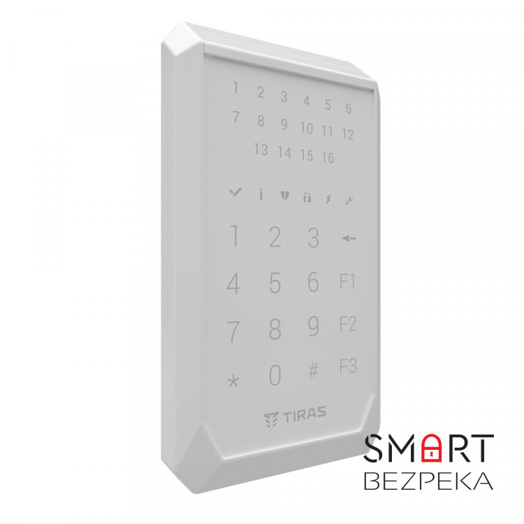 Сенсорная клавиатура TIRAS Technologies K-PAD16 (white) для управления охранной системой Orion NOVA II