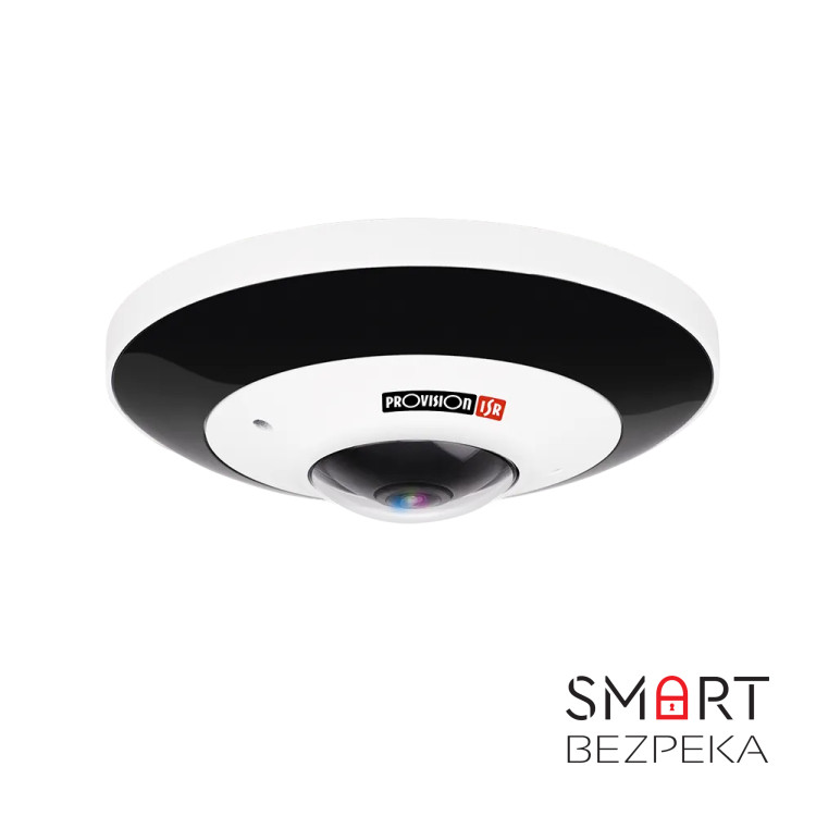 IP-відеокамера Fish-Eye 5 Мп Provision-ISR FEI-360IPN (1.07 мм) антивандальна з вбудованим мікрофоном для системи відеоспостереження