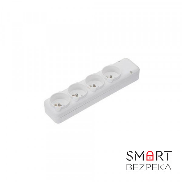 Колодка Ne-Ad (3019-К) 4 гнізда без заземлюючого контакту