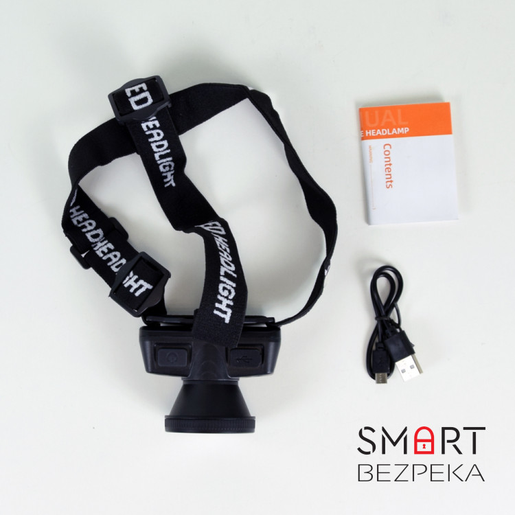 Налобний LED ліхтар SUPERFIRE HL51, що перезаряджається, з потужністю 2.5 Вт