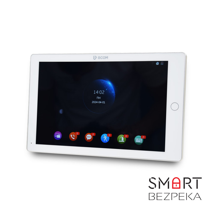 Відеодомофон 10" BCOM BD-1070FHD/DVR-T White з підтримкою Tuya Smart