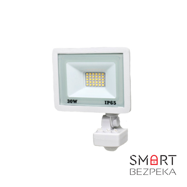 Прожектор світлодіодний Lightwell LW-FL-W-30-S 30 W з датчиком руху