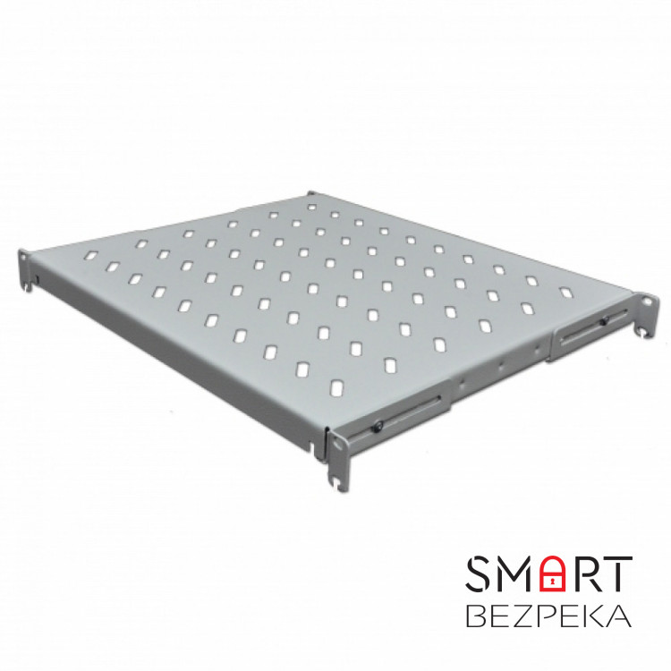 Полиця з чотирма точками кріплення CMS UA-SH4-400G 19" 1U 400 мм сіра