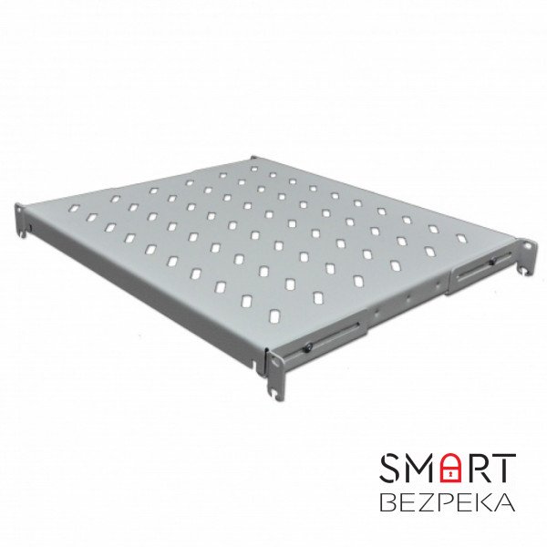 Полиця з чотирма точками кріплення CMS UA-SH4-400G 19" 1U 400 мм сіра