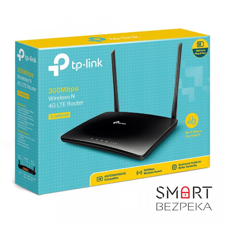 Маршрутизатор TP-Link TL-MR6400 N300 4G LTE Wi-Fi
