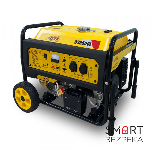 Бензиновий генератор BISON BS6500E максимальна потужність 5.5 кВт