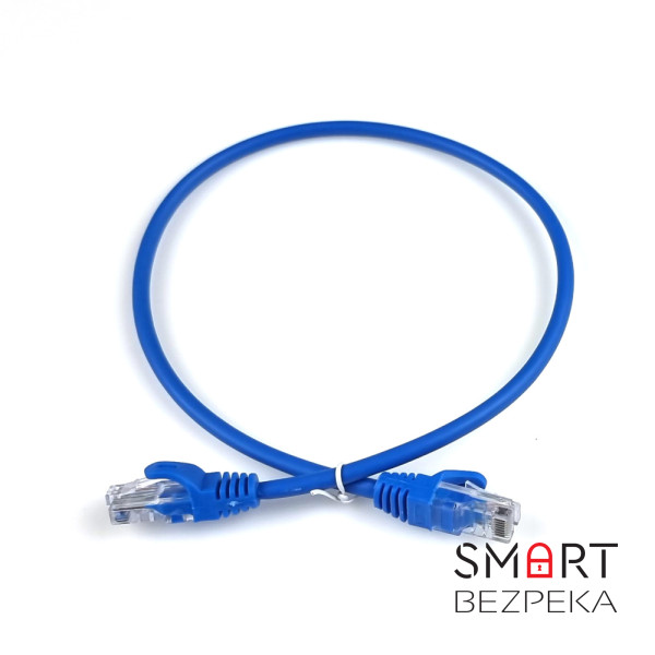 Патч-корд Hypernet PC-UTP-05M 0.5м литий синій UTP RJ45 кат. 5Е