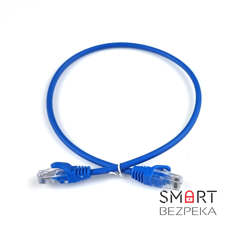 Патч-корд Hypernet PC-UTP-05M 0.5м литой синий UTP RJ45 кат. 5Е