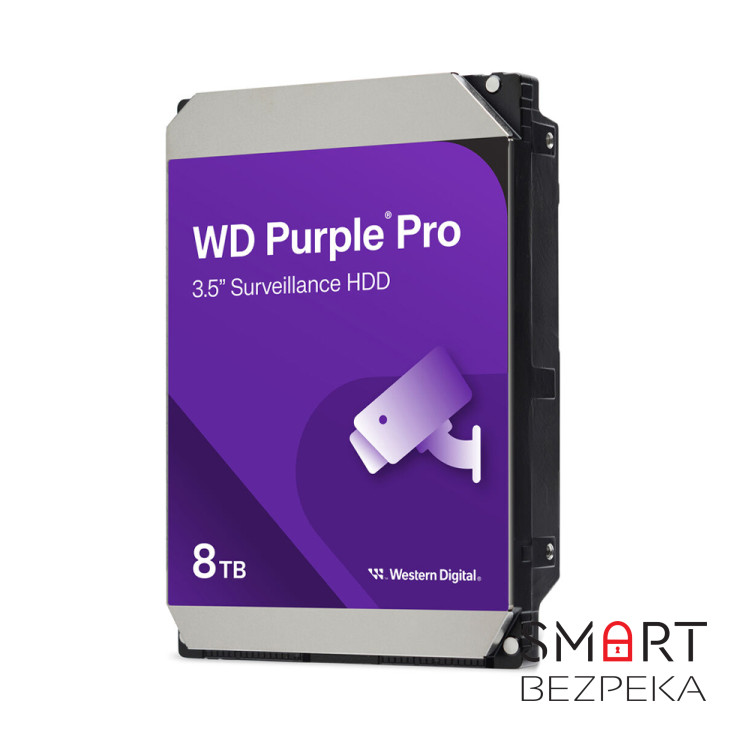 Жорсткий диск 8TB Western Digital WD Purple Pro WD8002PURP для відеоспостереження з AI