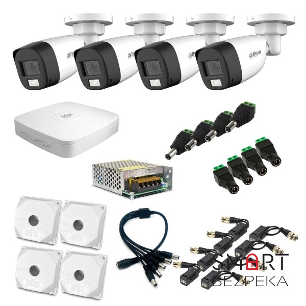 Комплект відеоспостереження Dahua на 4 вуличні відеокамери 2Мп аналоговий