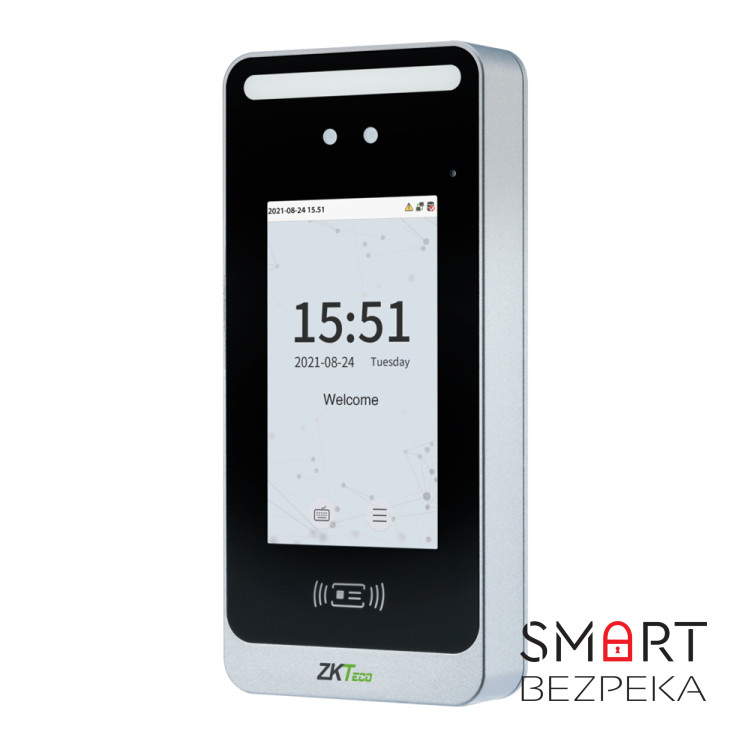 Біометричний термінал розпізнавання облич і долонь зі зчитувачем карт EM-Marine/Mifare з WiFi ZKTeco SpeedFace M4 вологозахищений