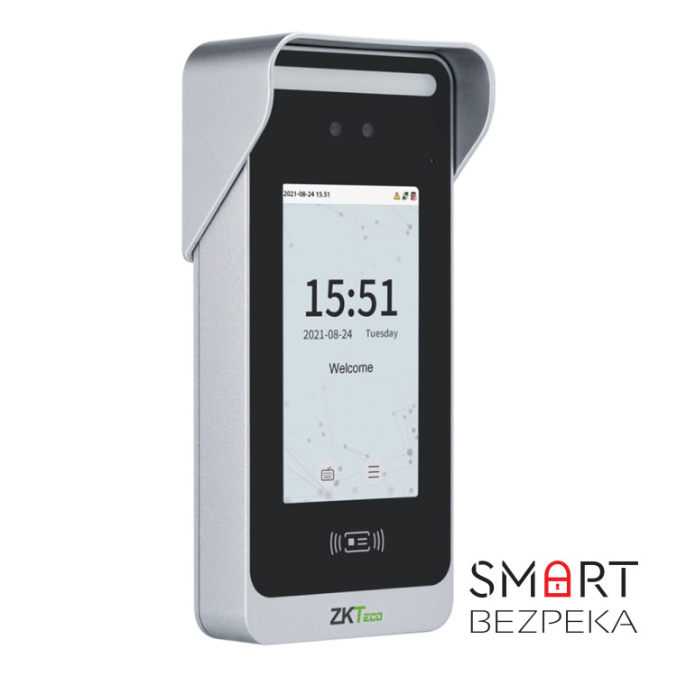 Биометрический терминал распознавания лиц и ладоней со считывателем карт EM-Marine/Mifare с WiFi ZKTeco SpeedFace M4 влагозащищенный