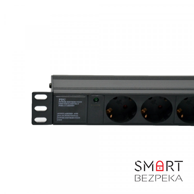 Мережевий фільтр Kingda KD-GER(16)N1008WKPB19A-C14 8 розеток 19"