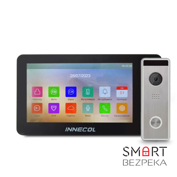 Комплект відеодомофону 7" INNECOL NEO HD (Black) + Tantos Triniti HD