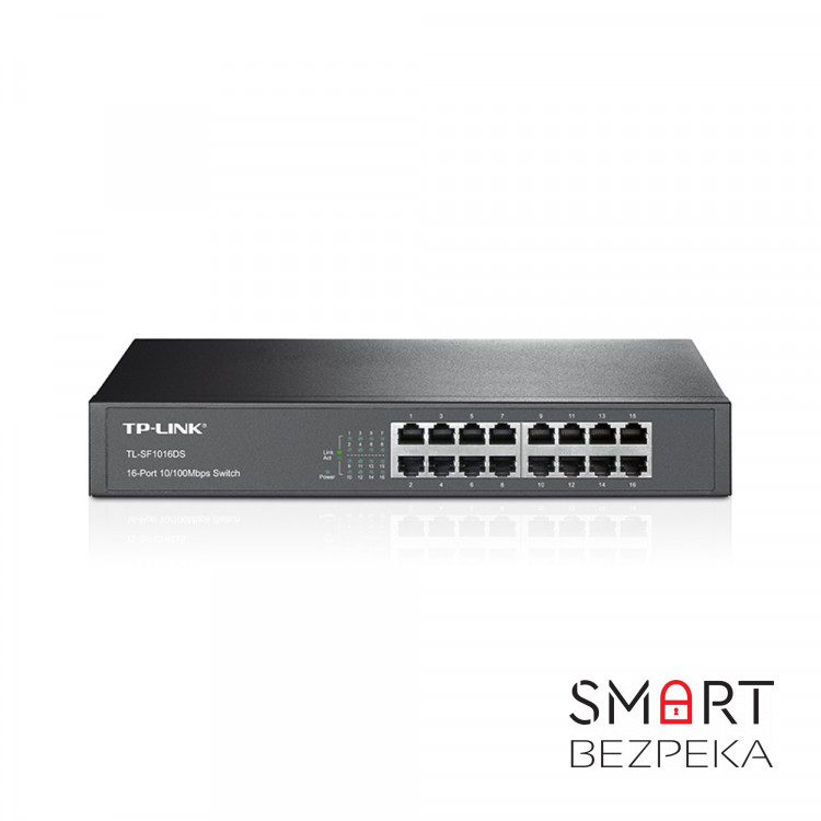 Коммутатор TP-Link TL-SF1016DS 16-портовый неуправляемый