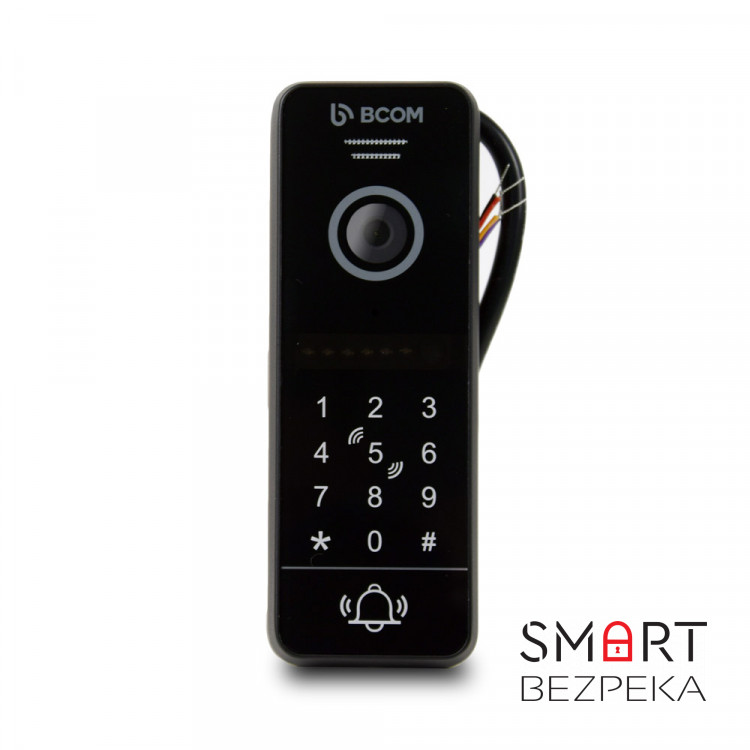 Відеопанель BCOM BT-400HD-AC Black з вбудованою клавіатурою і зчитувачем Mifare