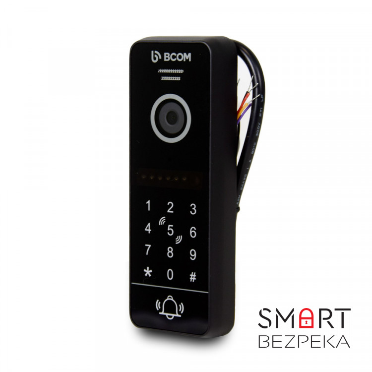 Відеопанель BCOM BT-400HD-AC Black з вбудованою клавіатурою і зчитувачем Mifare