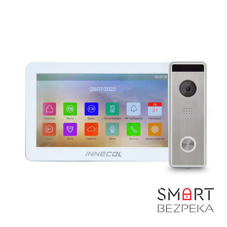 Комплект відеодомофону 7" INNECOL NEO HD (white) + Tantos Triniti HD