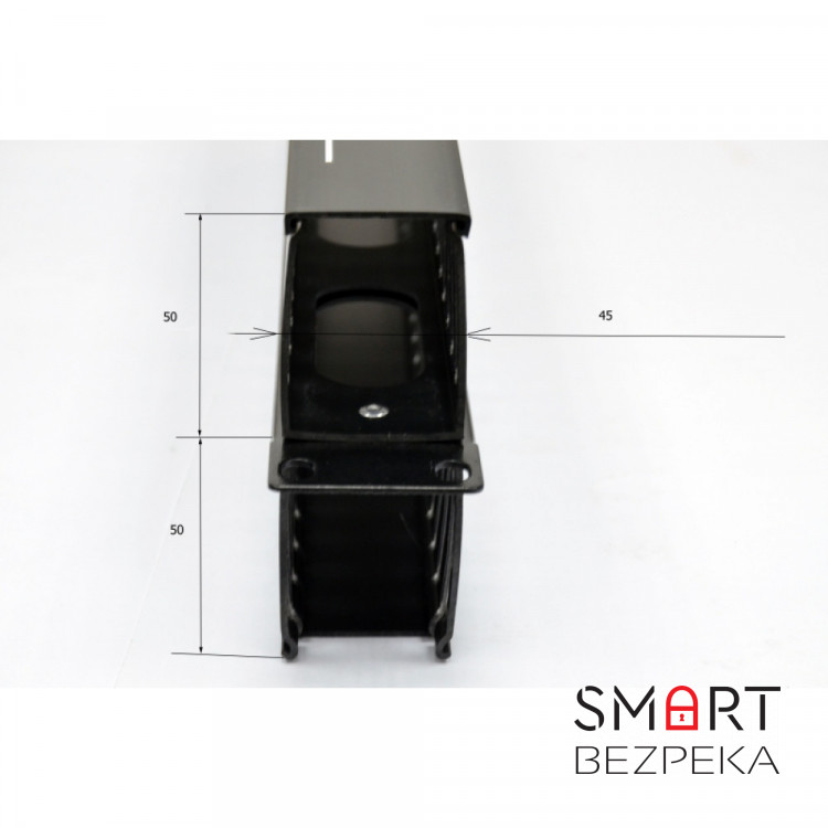 Кабельний організатор CMS 1U з кришкою, двосторонній, чорний