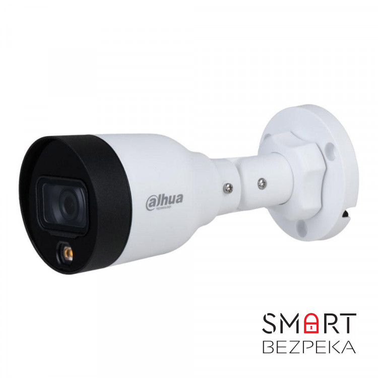 IP-відеокамера 2 Мп Dahua FullColor DH-IPC-HFW1239S1-LED-S5 для системи відеоспостереження