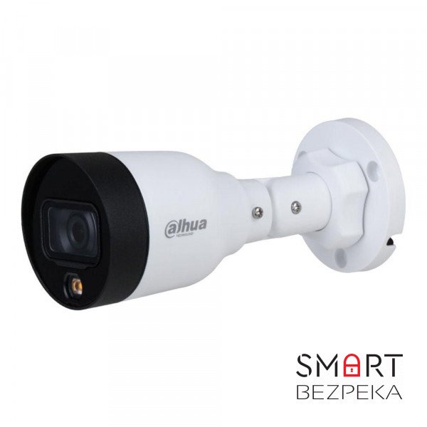 IP-видеокамера 2 Мп Dahua FullColor DH-IPC-HFW1239S1-LED-S5 для системы видеонаблюдения