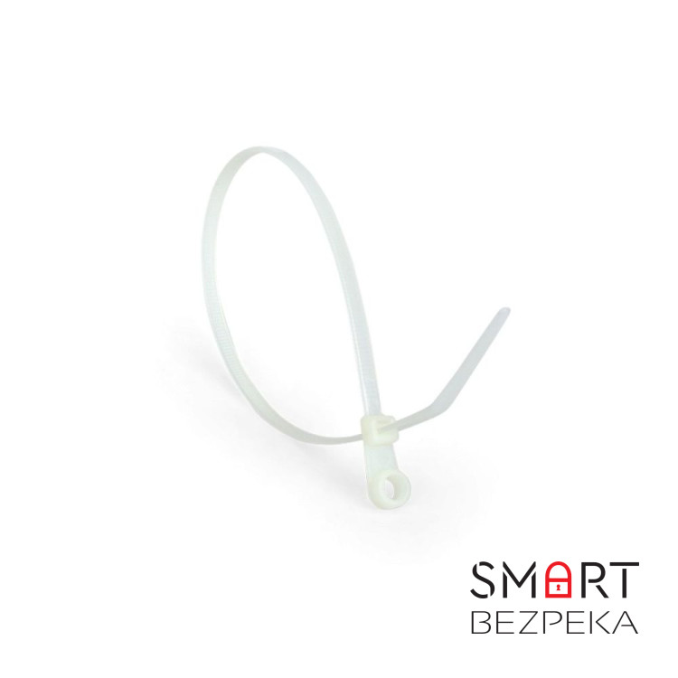 Монтажний комплект: Стяжка Relfix 5 x 200 мм з кріпленням (100 шт/уп) біла + Майданчик для стяжки під дюбель 16 x 22 мм чорний (100шт) + Дюбелі швидкого монтажу 6 x 40 мм потай (100 шт/уп)