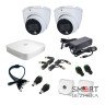 Комплект видеонаблюдения Dahua на 2 видеокамеры 5Мп внутренний аналоговый