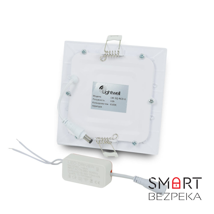 Светильник светодиодный LIGHTWELL LW-SQ-RCD-6 6 W квадрат встроенный