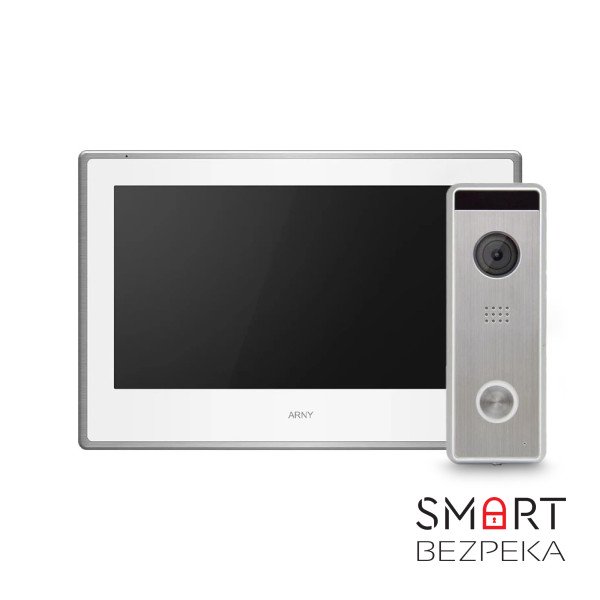 Комплект відеодомофону Arny AVD-750 (2Mpx) white+silver + Tantos Triniti HD