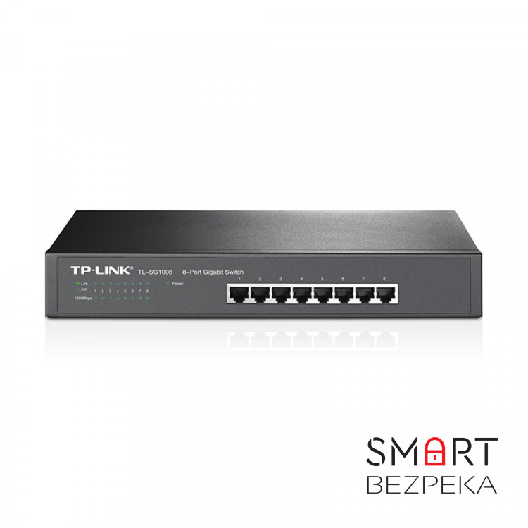 Коммутатор TP-Link TL-SG1008 8-портовый гигабитный неуправляемый