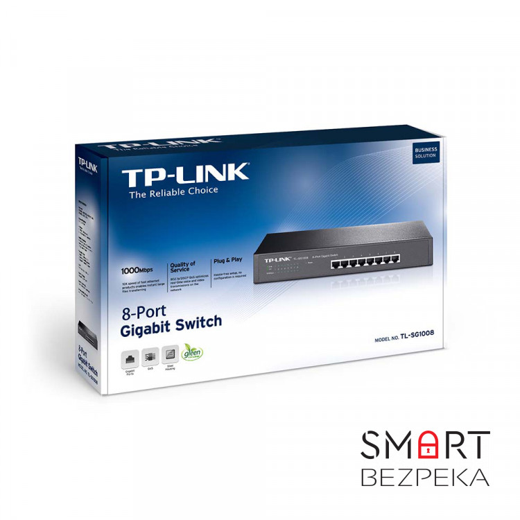 Коммутатор TP-Link TL-SG1008 8-портовый гигабитный неуправляемый