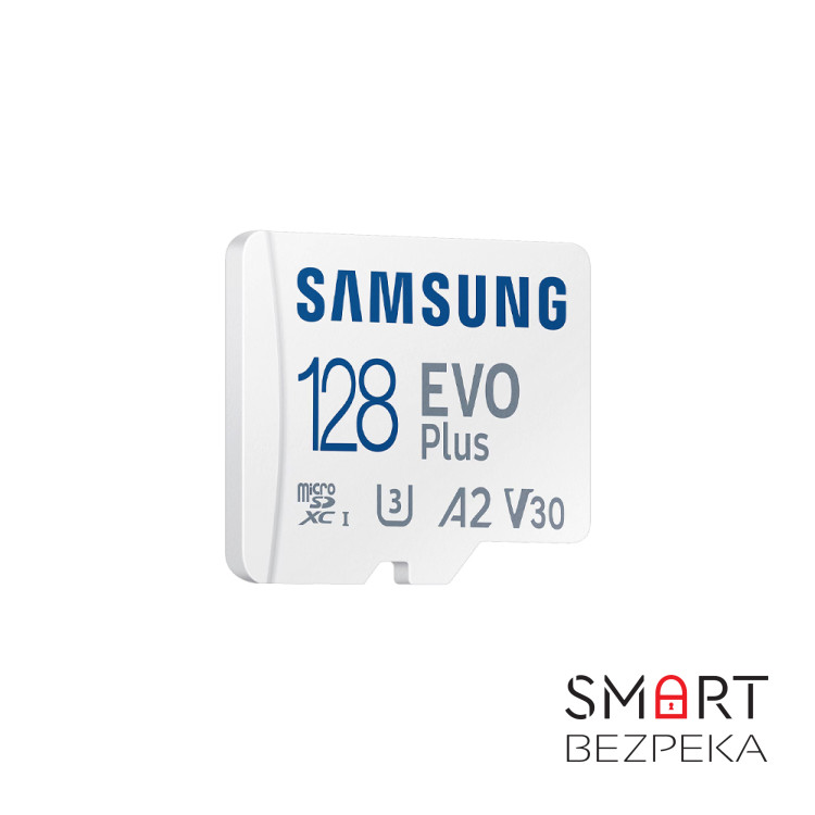 Карта пам'яті Samsung Evo Plus microSDXC 128GB UHS-I U3 V30 A2 + SD адаптер (MB-MC128SA/EU)