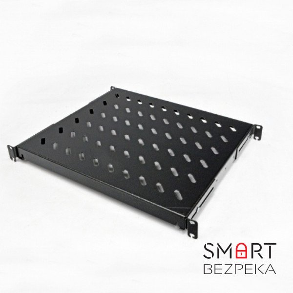 Полиця з чотирма точками кріплення CMS UA-SH4-400B 19" 1U 400 мм чорна