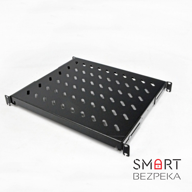 Полиця з чотирма точками кріплення CMS UA-SH4-400B 19" 1U 400 мм чорна