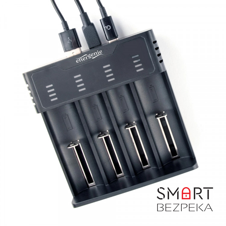 Зарядний пристрій EnerGenie BC-USB-02 для акумуляторів Ni-MH + Li-ion