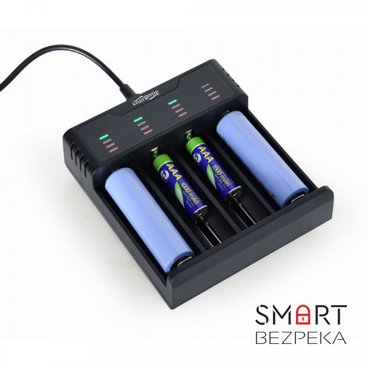 Зарядний пристрій EnerGenie BC-USB-02 для акумуляторів Ni-MH + Li-ion