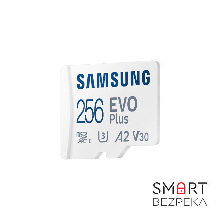 Карта пам'яті Samsung Evo Plus microSDXC 256GB UHS-I U3 V30 A2 + SD адаптер (MB-MC256SA/EU)