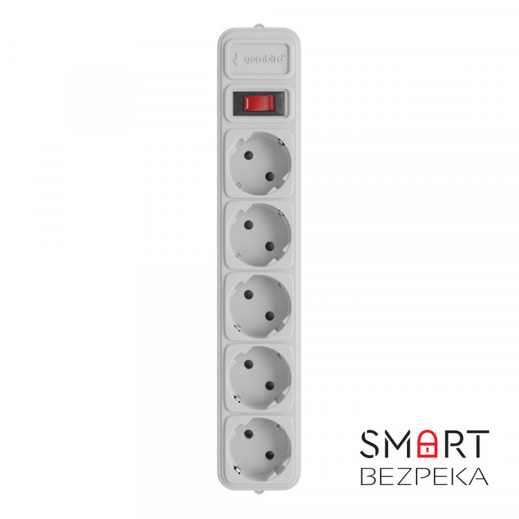 Сетевой фильтр GEMBIRD SPG5-G-15G, 4.5 м кабель, 5 розеток
