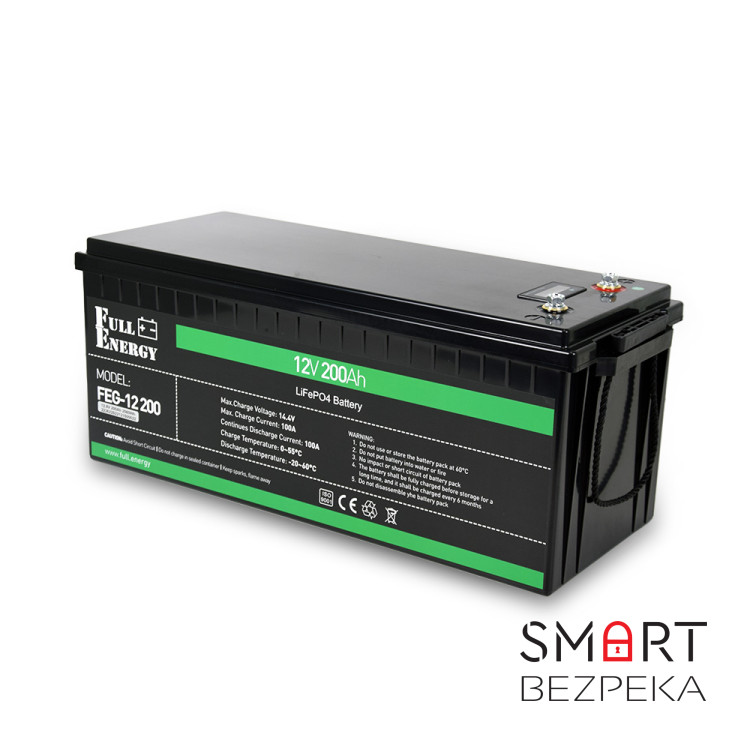 Акумулятор LiFePO4 (літій залізо фосфатний) 12В 200А·год Full Energy FEG-12200