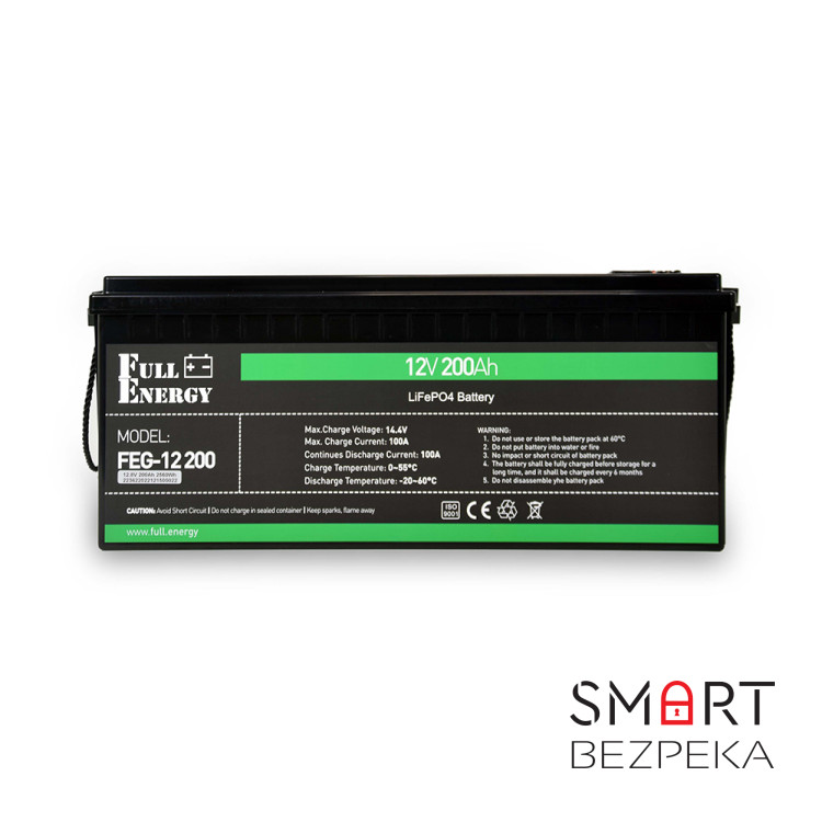 Акумулятор LiFePO4 (літій залізо фосфатний) 12В 200А·год Full Energy FEG-12200