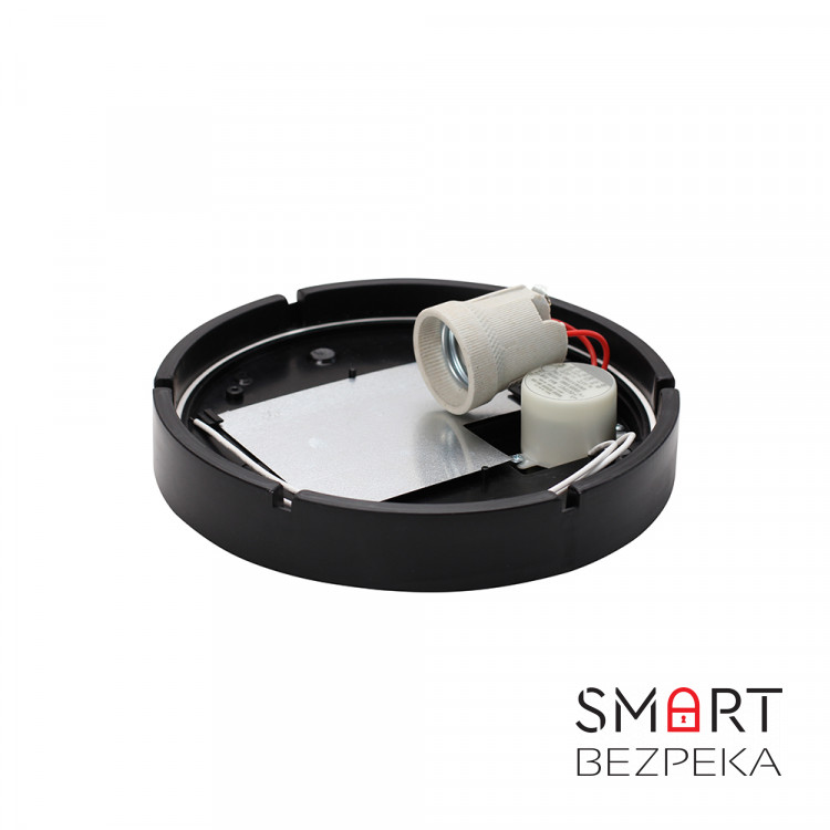 Светильник ERKA 1065D.i-Вlack-В с датчиком движения 26 W круглый черный/белый Е27 IP 65