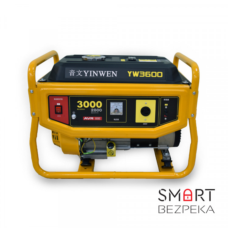 Бензиновий генератор Yinwen YW3600 максимальна потужність 3 кВт